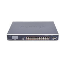 Switch Administrable L3, 24 puertos Gigabit PoE 802.3bt, 2 puertos 10G SFP+, Pantalla Tactil, Fuente Redundante, (600W) Switch Administrable L3, 24 puertos Gigabit PoE 802.3bt, 2 puertos 10G SFP+, Pantalla Tactil, Fuente Redundante, (600W)