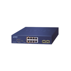Switch PoE No Administrable de Escritorio, 2 Puertos Gigabit 802.3bt, 4 Puertos Gigabit 802.3at, 2 Puertos 10/100/1000, 2 Puertos SFP Gigabit.