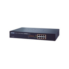Switch no administrable de 8 Puertos 10/100/1000 Mbps con High PoE 802.3at, 240W potencia total