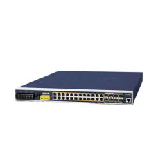 Switch Industrial Capa 3, 24 Puertos Gigabit PoE 802.3af/at, 4 Puertos SFP 1 G, 4 Puertos SFP de 10 G