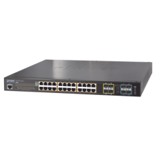 Switch administrable L2+ Stack de 24 puertos PoE+ 802.3at + 2 Puertos 10G SFP /440W Switch administrable L2+ Stack de 24 puertos PoE+ 802.3at + 2 Puertos 10G SFP /440W