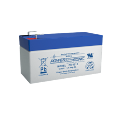 Batería 12V, 1.4AH, Para Respaldo, Tecnologías AGM/VRLA, 5 Años Vida Útil, Terminales F1, Reconocida UL