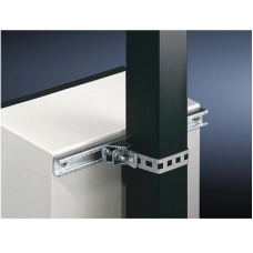 Juego de 2 Herrajes Metálicos para Fijación de Gabinetes Línea PST de 80 cm de ancho. Aplicable en Poste Cuadrado o Circular.