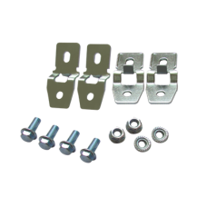 Juego de 4 Pestañas Metálicas para Fijación a Pared de Gabinetes Línea PST. Incluye tornillo y tuerca.