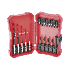 Juego de 18 Puntas y Brocas para Taladro, con Entrada Hexagonal de 1/4