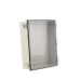 Gabinete Plástico ABS, Puerta Transparente, Uso en Intemperie (350 x 460 x 160 mm) Cierre por Broches Inoxidables y Permite Cerrado con Candado y Llave (Perno 5mm) No Incluido