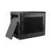 Gabinete PRECISION, Con Puerta Perforada, de 19in, 9UR, 450mm de Profundidad, Color Negro