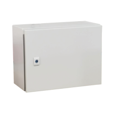 Gabinete de Acero IP66 Uso en Intemperie (500 x 300 x 300 mm) con Placa Trasera Interior Metálica y Compuerta Inferior Atornillable (Incluye Chapa y Llave T). Ideal para Centros de Carga y Tableros de Control