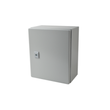 Gabinete de Acero IP66 Uso en Intemperie (250 x 300 x 150 mm) con Placa Trasera Interior Metálica y Compuerta Inferior Atornillable (Incluye Chapa y Llave T).