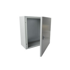 Gabinete de Acero IP66 Uso en Intemperie (400 x 400 x 200 mm) con Placa Trasera Interior de Metal y Compuerta Inferior Atornillable (Incluye Chapa y Llave T).