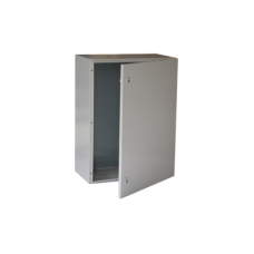 Gabinete de Acero IP66 Uso en Intemperie (400 x 600 x 250 mm) con Placa Trasera Interior Metálica y Compuerta Inferior Atornillable (Incluye Chapa y Llave T).