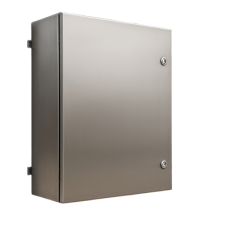 Gabinete de Acero Inoxidable IP66 Uso en Intemperie (600 x 600 x 250 mm) con Placa Interna Galvanizada.