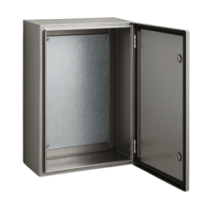 Gabinete de Acero Inoxidable IP66 Uso en Intemperie (600 x 800 x 300 mm) con Placa Interna Galvanizada.