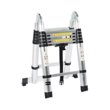 Escalera Telescópica de Aluminio Tipo Tijera de 1.9 + 1.9 Metros de Altura