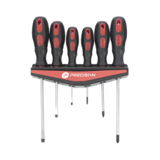 Juego de 6 desarmadores CrV con organizador y Mango Bicolor. Juego de 6 desarmadores CrV con organizador y Mango Bicolor.