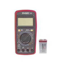 KIT Multímetro Digital DT9205A 600 Vcc / Vca CATII, con Pantalla LCD. Incluye Batería ER-9V de 9V KIT Multímetro Digital DT9205A 600 Vcc / Vca CATII, con Pantalla LCD. Incluye Batería ER-9V de 9V