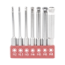Juego de 7 Puntas Hexagonales / Allen, Milimétricas con Cabeza Redonda  para Destornillador de entrada Hexagonal de 1/4