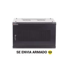 Gabinete PRECISION, Con Puerta de Cristal Templado, de 19in, 9UR, 450mm de Profundidad, Color Negro
