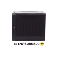 Gabinete PRECISION, Con Puerta Perforada, de 19in, 9UR, 450mm de Profundidad, Color Negro