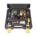 Manómetro de 4 vías con Accesorios para Gas refrigerante  R410A/ R32/ R134A/R22