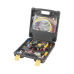 Manómetro de 4 vías con Accesorios para Gas refrigerante  R410A/ R32/ R134A/R22
