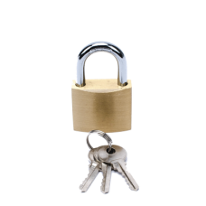 Candado de Latón Cuerpo 30 x 30 mm Con 3 Llaves. Diam. de Perno: 5.2 mm