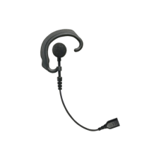 Auricular de gancho para el oído (RESPONDER) con cable de fibra trenzada y conector SNAP. Requiere micrófono de solapa de 1 o 2 hilos de la Serie SNAP.