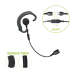 Auricular de gancho para el oído (RESPONDER) con cable de fibra trenzada y conector SNAP. Requiere micrófono de solapa de 1 o 2 hilos de la Serie SNAP.