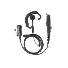 Micrófono de solapa y audífono ajustable al oído para KENWOOD Serie 80/ 90/ 140/ 180/ NX200/ 410. Compatible con VOX de la serie 180 y NX200.