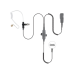 MICRÓFONO AUDÍFONO DE 2 CABLES CON DOBLE PTT P/ MOTOROLA HT-750/ 1250/ 1550/ PRO-5150/ 5550/ 7150/ 9150/ MTX-850LS/ PTX700/ 760/ 780.