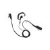 Micrófono de solapa con gancho suave para la oreja y fibra trenzada para puerto de accesorios Icom de 2 pines con tornillos