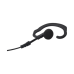 Micrófono de solapa con gancho suave para la oreja y fibra trenzada para puerto de accesorios Icom de 2 pines con tornillos