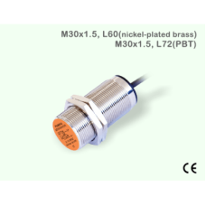 Sensor de Proximidad Capacitivo M30 / DC 3 Hilos PNP N.O. / Distancia Detección 10 mm / Montaje Embedido Apantallado / IP67 / Protección Cortocircuito y Polaridad Inversa / Cable 2 Metros