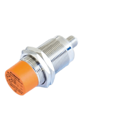 Sensor Inductivo M30 de Largo Alcance 25 mm / PNP NO / Conector M12 4 polos / No Rasante / IP67 / Protección contra Cortocircuito y Polaridad Inversa / LED Indicador Rojo / Carcasa de Latón Niquelado