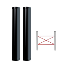 Detector Fotoeléctrico de 100 cm de Altura / Tipo Cortina para Detección Perimetral / Baterías de respaldo / Cobertura de 100 metros en exterior / Alimentación a 110/220VAC / 100 cm de Alto