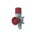 Combinación de baliza LED color roja con sirena electrónica para aplicaciones de la industria pesada  máx.114 dB a 220 VCA