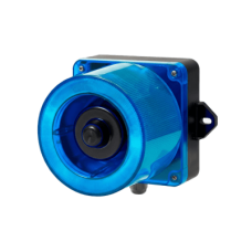 Combinacion de baliza LED color Azul y sirena electrónica de 31 tonos resistente a la intemperie de volumen máx. 123 dB a 110-220 VCA