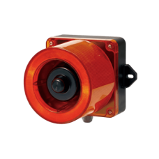 Combinacion de baliza LED color Rojo y sirena electrónica de 31 tonos resistente a la intemperie de volumen máx. 123 dB a 110-220 VCA Combinacion de baliza LED color Rojo y sirena electrónica de 31 tonos resistente a la intemperie de volumen máx. 123 dB a 110-220 VCA