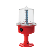 Luz de Obstrucción 24 VCD con Poste, de Aviación LED de Baja Intensidad (Tipo B), Certificación ICAO, Protección IP66 y Alta Durabilidad para Torres y Estructuras
