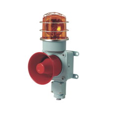 Combinación de luz de advertencia giratoria color Ámbar con bocina eléctrica para aplicaciones de la industria a 24 VCD, máx. 120 dB (No Incluye guarda) Combinación de luz de advertencia giratoria color Ámbar con bocina eléctrica para aplicaciones de la industria a 24 VCD, máx. 120 dB (No Incluye guarda)