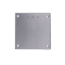 Tapa cuadrada ciega de aluminio para caja cuadrada.