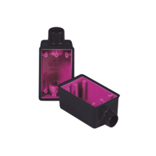 Caja Rectangular de 3/4 / 1 Entrada / Con Recubrimiento Exterior de PVC e Interior Purpura Caja Rectangular de 3/4 / 1 Entrada / Con Recubrimiento Exterior de PVC e Interior Purpura