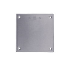 Tapa cuadrada ciega de aluminio para caja cuadrada.
