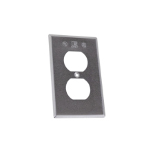 Tapa rectangular para contacto dúplex de aluminio tipo RR a prueba de intemperie. Tapa rectangular para contacto dúplex de aluminio tipo RR a prueba de intemperie.