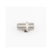 Adaptador Barril para 75 Ohm, de Conector F Hembra a F Hembra, Níquel/ Estaño/ Polietileno.