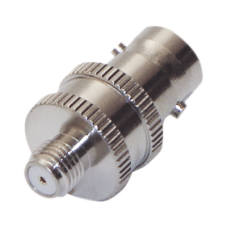 Adaptador en Línea de Conector BNC Hembra a SMA Hembra Corto / Celulares Motorola, Níquel/ Oro/ Teflón.