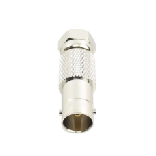 Adaptador en Línea para Video, de Conector BNC Hembra a F Macho, 75 Ohm, Níquel/ Oro/ Delrin.