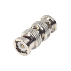 Adaptador tipo Barril para 75 Ohm, de Conector BNC Macho a BNC Macho, Niquel/ Oro/ Teflón.