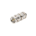 Adaptador tipo Barril para 75 Ohm, de Conector BNC Macho a BNC Macho, Niquel/ Oro/ Teflón.