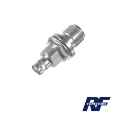 Adaptador en Línea, de Conector N Hembra a BNC Hembra, Montaje en Doble D Plano, Níquel/ Oro/ Teflón. Adaptador en Línea, de Conector N Hembra a BNC Hembra, Montaje en Doble D Plano, Níquel/ Oro/ Teflón.